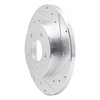 E-Line Drilled & Slotted Silver Brake Rotor, 2004-2012 GM, Position: Rear Right - image 3