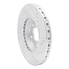 E-Line Drilled & Slotted Silver Brake Rotor, 2006-2010 GM, Position: Front Left - image 1