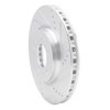 E-Line Drilled & Slotted Silver Brake Rotor, 2006-2010 GM, Position: Front Right - image 2
