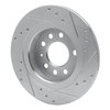 E-Line Drilled & Slotted Silver Brake Rotor, 2006-2010 GM, Position: Rear Left - image 2