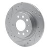 E-Line Drilled & Slotted Silver Brake Rotor, 2006-2010 GM, Position: Rear Left - image 3
