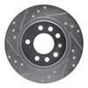 E-Line Drilled & Slotted Silver Brake Rotor, 2006-2010 GM, Position: Rear Left - image 4