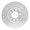 E-Line Drilled & Slotted Silver Brake Rotor, 2006-2010 GM, Position: Rear Right - image 4
