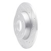 E-Line Drilled & Slotted Silver Brake Rotor, 2002-2008 GM, Position: Rear Right - image 2