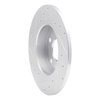 E-Line Drilled & Slotted Silver Brake Rotor, 2002-2008 GM, Position: Rear Right - image 3