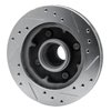 E-Line Drilled & Slotted Silver Brake Rotor, 1974-1980 Ford/Lincoln/Mercury/Mazda, Position: Front Left - image 3