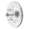 E-Line Drilled & Slotted Silver Brake Rotor, 1987-1993 Ford/Lincoln/Mercury/Mazda, Position: Front Right - image 4