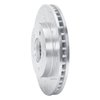 E-Line Drilled & Slotted Silver Brake Rotor, 1970-1993 Ford/Lincoln/Mercury/Mazda, Position: Front Right - image 4