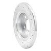 E-Line Drilled & Slotted Silver Brake Rotor, 1993-2005 Ford/Lincoln/Mercury/Mazda, Position: Rear Left - image 4