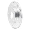 E-Line Drilled & Slotted Silver Brake Rotor, 1993-2005 Ford/Lincoln/Mercury/Mazda, Position: Rear Right - image 3