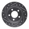 E-Line Drilled & Slotted Silver Brake Rotor, 1994-2004 Ford/Lincoln/Mercury/Mazda, Position: Rear Right - image 2