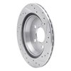 E-Line Drilled & Slotted Silver Brake Rotor, 1994-2004 Ford/Lincoln/Mercury/Mazda, Position: Rear Left - image 4