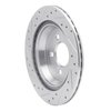 E-Line Drilled & Slotted Silver Brake Rotor, 1994-2004 Ford/Lincoln/Mercury/Mazda, Position: Rear Right - image 3
