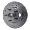 E-Line Drilled & Slotted Silver Brake Rotor, 1965-1967 Ford/Lincoln/Mercury/Mazda, Position: Front Left - image 3