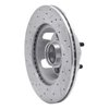 E-Line Drilled & Slotted Silver Brake Rotor, 1965-1967 Ford/Lincoln/Mercury/Mazda, Position: Front Right - image 2