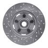 E-Line Drilled & Slotted Silver Brake Rotor, 1965-1967 Ford/Lincoln/Mercury/Mazda, Position: Front Right - image 4