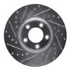 E-Line Drilled & Slotted Silver Brake Rotor, 2000-2006 Fits Multiple Makes/Models, Position: Front Left - image 3