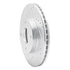 E-Line Drilled & Slotted Silver Brake Rotor, 2000-2015 Ford/Lincoln/Mercury/Mazda, Position: Front Left