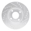 E-Line Drilled & Slotted Silver Brake Rotor, 2000-2015 Ford/Lincoln/Mercury/Mazda, Position: Front Left - image 4