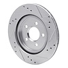 E-Line Drilled & Slotted Silver Brake Rotor, 2000-2006 Fits Multiple Makes/Models, Position: Rear Left - image 1