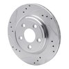 E-Line Drilled & Slotted Silver Brake Rotor, 2000-2006 Fits Multiple Makes/Models, Position: Rear Left - image 2