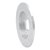E-Line Drilled & Slotted Silver Brake Rotor, 2001-2019 Ford/Lincoln/Mercury/Mazda, Position: Rear Right - image 1