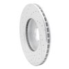 E-Line Drilled & Slotted Silver Brake Rotor, 2002-2004 Ford/Lincoln/Mercury/Mazda, Position: Front Right - image 3