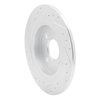 E-Line Drilled & Slotted Silver Brake Rotor, 2002-2004 Ford/Lincoln/Mercury/Mazda, Position: Rear Right - image 2