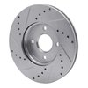 E-Line Drilled & Slotted Silver Brake Rotor, 2005-2012 Ford/Lincoln/Mercury/Mazda, Position: Front Right - image 3