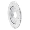 E-Line Drilled & Slotted Silver Brake Rotor, 2005-2014 Ford/Lincoln/Mercury/Mazda, Position: Rear Left - image 4