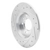 E-Line Drilled & Slotted Silver Brake Rotor, 1998-2015 Ford/Lincoln/Mercury/Mazda, Position: Rear Right - image 3
