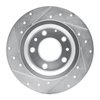 E-Line Drilled & Slotted Silver Brake Rotor, 1998-2015 Ford/Lincoln/Mercury/Mazda, Position: Rear Right - image 4