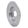 E-Line Drilled & Slotted Silver Brake Rotor, 2012-2018 Ford/Lincoln/Mercury/Mazda, Position: Rear Right - image 4