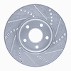 E-Line Drilled & Slotted Silver Brake Rotor, 2012-2018 Fits Multiple Makes/Models, Position: Front Left - image 1