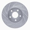 E-Line Drilled & Slotted Silver Brake Rotor, 2012-2018 Fits Multiple Makes/Models, Position: Front Left - image 2