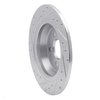 E-Line Drilled & Slotted Silver Brake Rotor, 2013-2020 Ford/Lincoln/Mercury/Mazda, Position: Rear Right - image 2