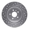 E-Line Drilled & Slotted Silver Brake Rotor, 2013-2020 Ford/Lincoln/Mercury/Mazda, Position: Rear Right - image 3