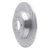 E-Line Drilled & Slotted Silver Brake Rotor, 2013-2020 Ford/Lincoln/Mercury/Mazda, Position: Rear Right - image 4
