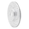 E-Line Drilled & Slotted Silver Brake Rotor, 2004-2019 Fits Multiple Makes/Models, Position: Front Right - image 2