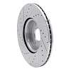 E-Line Drilled & Slotted Silver Brake Rotor, 2004-2019 Fits Multiple Makes/Models, Position: Front Right - image 1