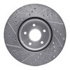 E-Line Drilled & Slotted Silver Brake Rotor, 2004-2019 Fits Multiple Makes/Models, Position: Front Right - image 3