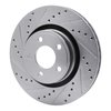 E-Line Drilled & Slotted Silver Brake Rotor, 2015-2020 Ford/Lincoln/Mercury/Mazda, Position: Front Left - image 3