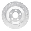 E-Line Drilled & Slotted Silver Brake Rotor, 2004-2007 Ford/Lincoln/Mercury/Mazda, Position: Rear Right - image 1
