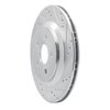 E-Line Drilled & Slotted Silver Brake Rotor, 2004-2007 Ford/Lincoln/Mercury/Mazda, Position: Rear Right - image 2