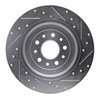 E-Line Drilled & Slotted Silver Brake Rotor, 2005-2019 Ford/Lincoln/Mercury/Mazda, Position: Rear Left - image 4
