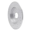 E-Line Drilled & Slotted Silver Brake Rotor, 2005-2019 Ford/Lincoln/Mercury/Mazda, Position: Rear Right - image 3