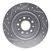 E-Line Drilled & Slotted Silver Brake Rotor, 2005-2019 Ford/Lincoln/Mercury/Mazda, Position: Rear Right - image 4