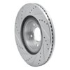 E-Line Drilled & Slotted Silver Brake Rotor, 2007-2015 Ford/Lincoln/Mercury/Mazda, Position: Front Right - image 2