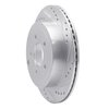 E-Line Drilled & Slotted Silver Brake Rotor, 2007-2010 Ford/Lincoln/Mercury/Mazda, Position: Rear Right - image 2