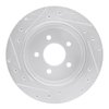 E-Line Drilled & Slotted Silver Brake Rotor, 2010-2011 Ford/Lincoln/Mercury/Mazda, Position: Rear Right - image 2